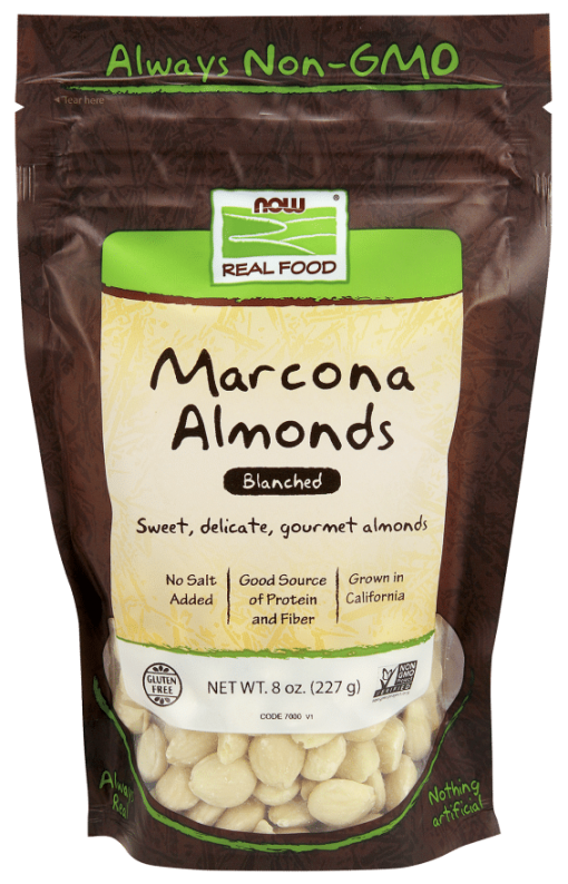 MARCONA ALMONDS- BLANCHED  8 OZ